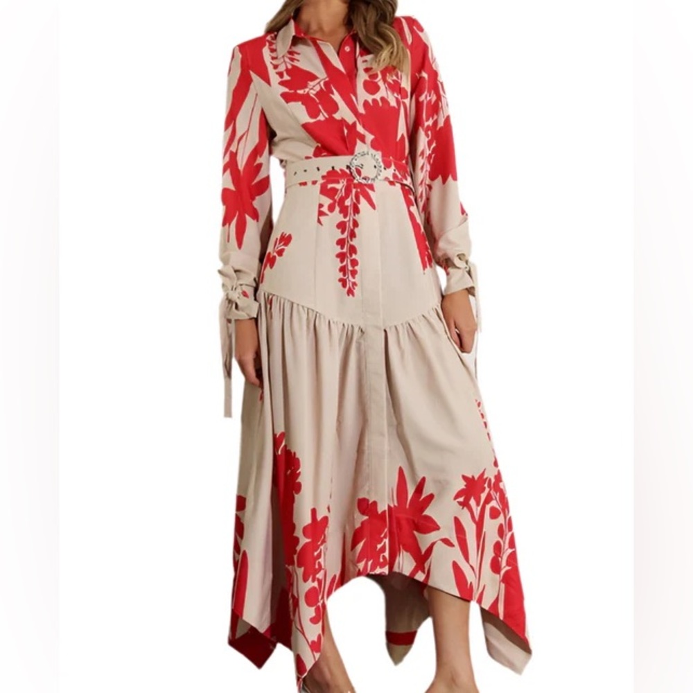 Button Down Printed Maxi Dress - image 3